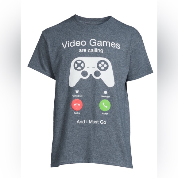 Games Calling Men's & Big Men's Graphic Tee with Short Sleeves - Picture 1 of 3